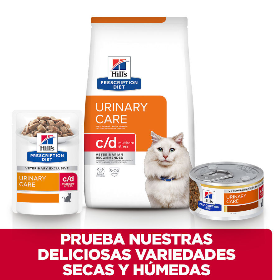 Hill’s Prescription Diet c/d Cuidado Urinario Stress Guisado de Atum lata para gatos, , large image number null